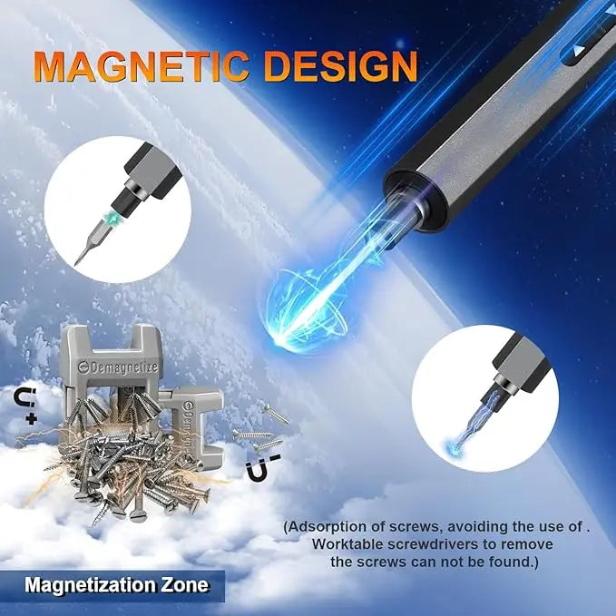 Fumeclear electric screwdriver magnetic design