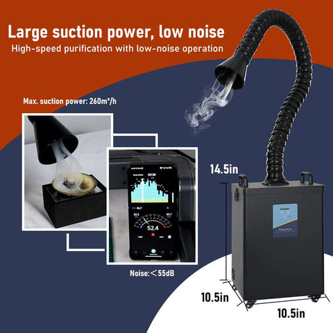 Fumeclear® FC-2002A Anti-Static Solder Fume Extractor 153CFM