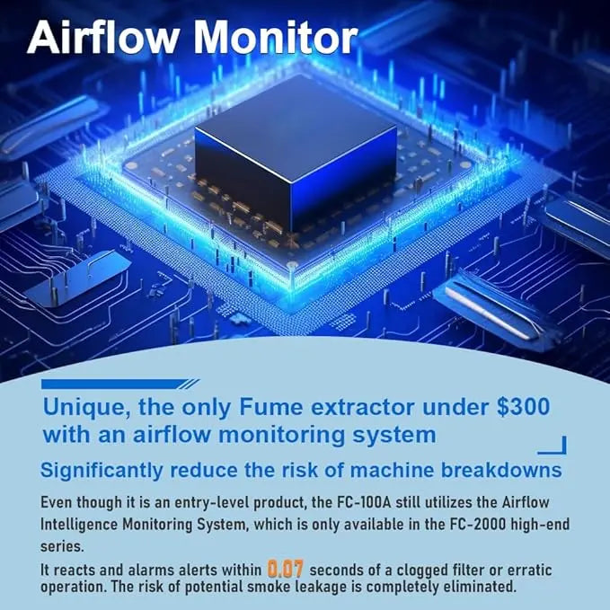 solder fume extractor fc-100a with airflow monitor