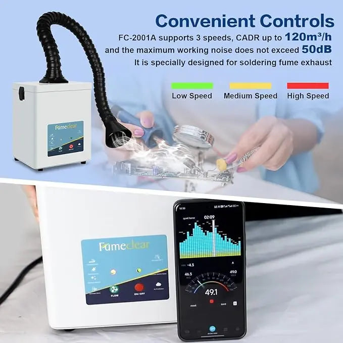 Fumeclear fc-2001a convenient controls