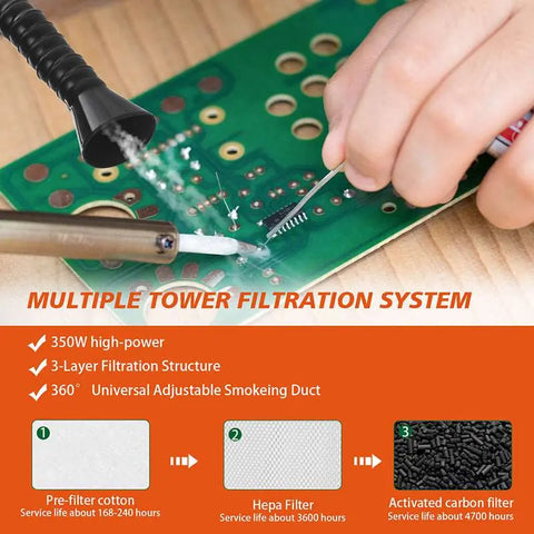 ポータブル溶接ヒュームエクストラクター 350W